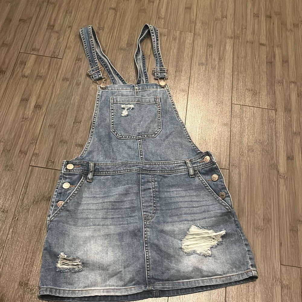 Overall mini dress